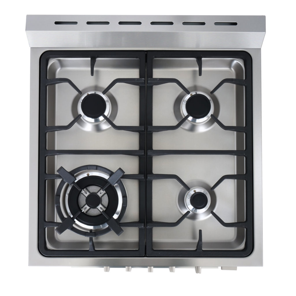 30 inch gas range with cast iron grids