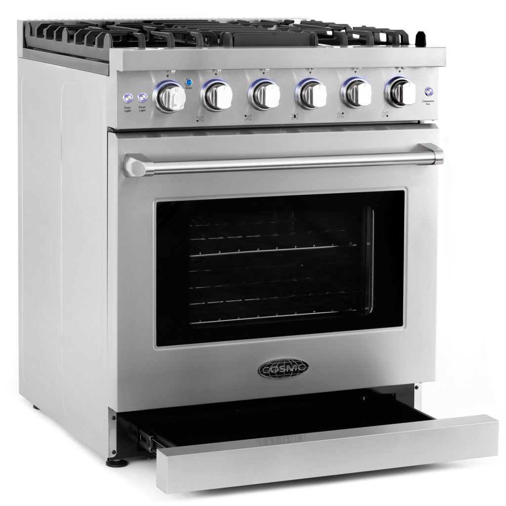 30 in. SlideIn Freestanding Gas Range with 5 Sealed Burner Cooktop